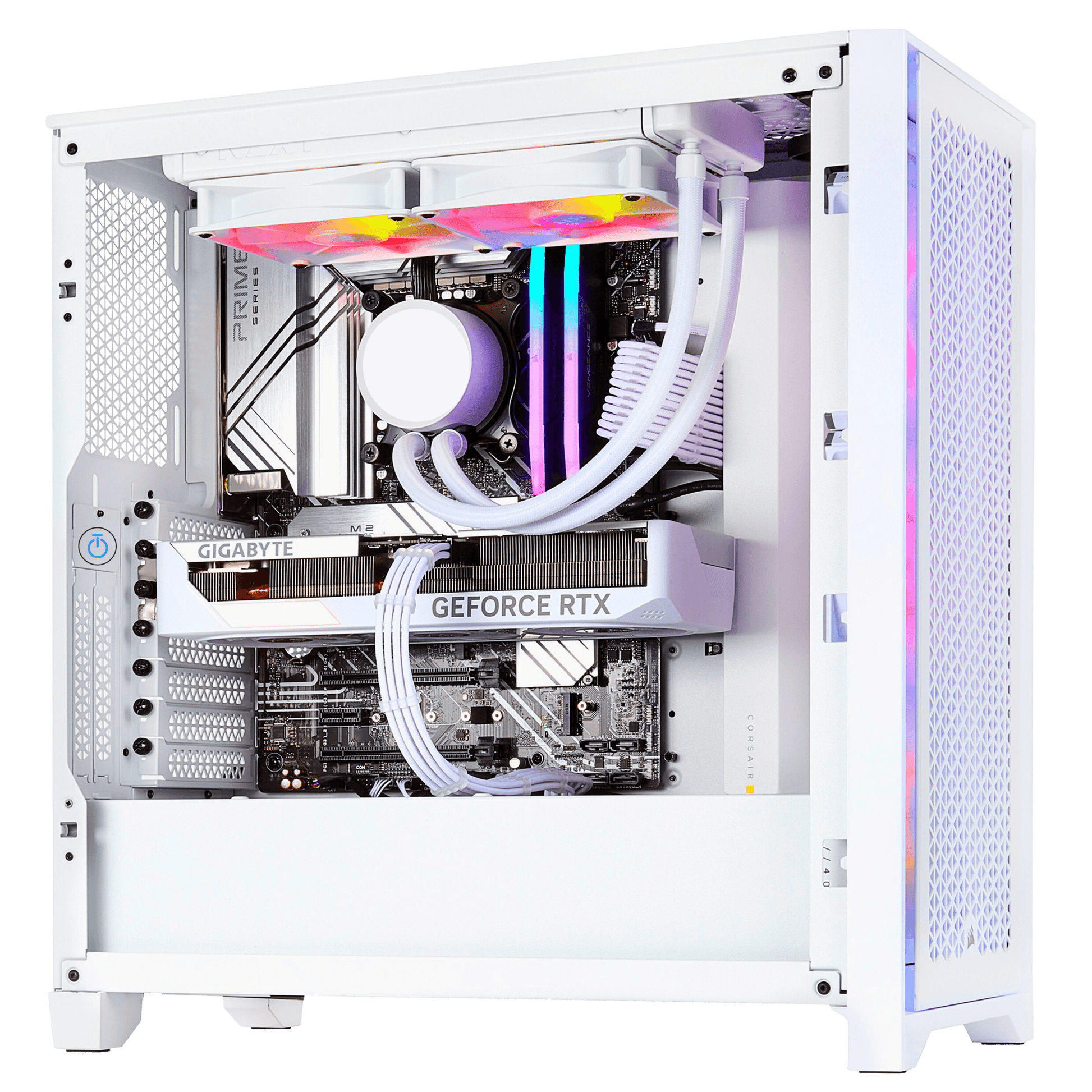 TECHNOID Snow White Gaming PC – Ryzen 9 7950X3D - GeForce RTX 4090 - 64GB DDR5 - 4TB SSD - Win 11 Pro - Technoid US