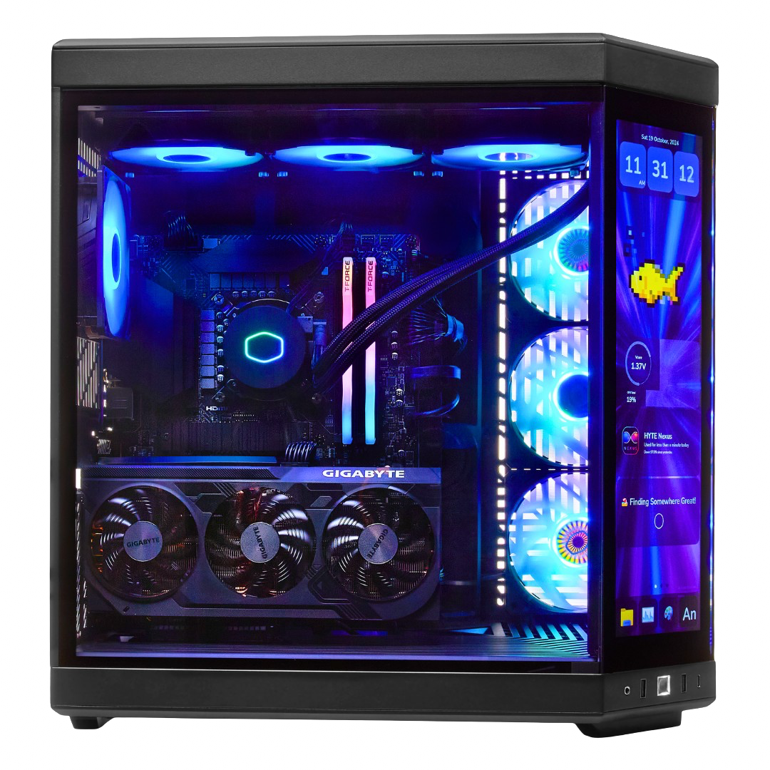 TECHNOID Limited Edition Gaming PC - AMD Ryzen 7 7800X3D, 32GB Ram, 2TB SSD, RTX 4070 Ti Super, Windows 11 Pro, HYTE Y70 Touch infinite, Black