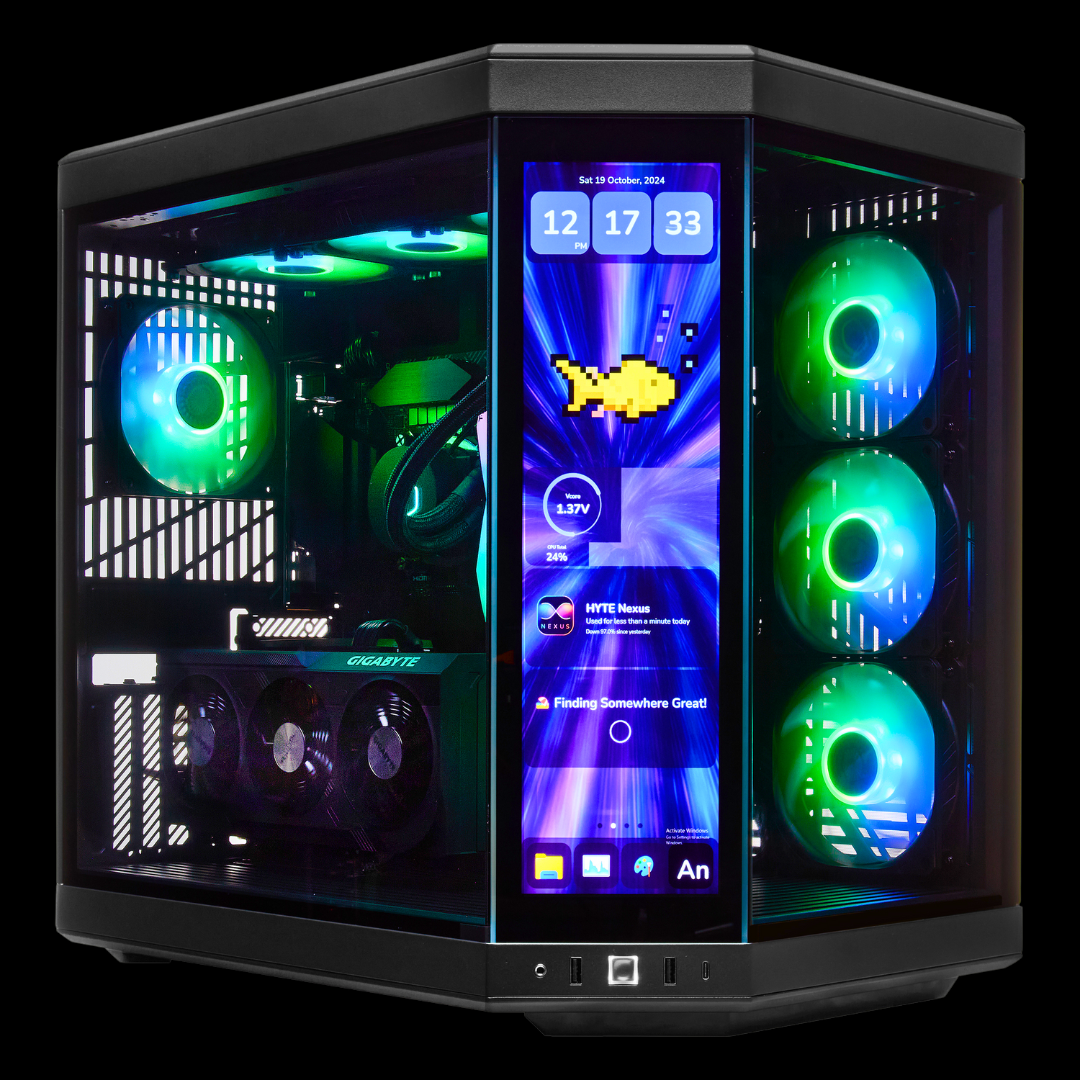 TECHNOID Limited Edition Gaming PC - AMD Ryzen 7 7800X3D, 32GB Ram, 2TB SSD, RTX 4080 Super, Windows 11 Pro, HYTE Y70 Touch infinite, Black