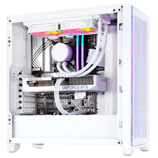 TECHNOID Snow White Gaming PC – Intel i9 14900K - GeForce RTX 4090 - 96GB DDR5 - 4TB SSD - Win 11 Pro - Technoid US