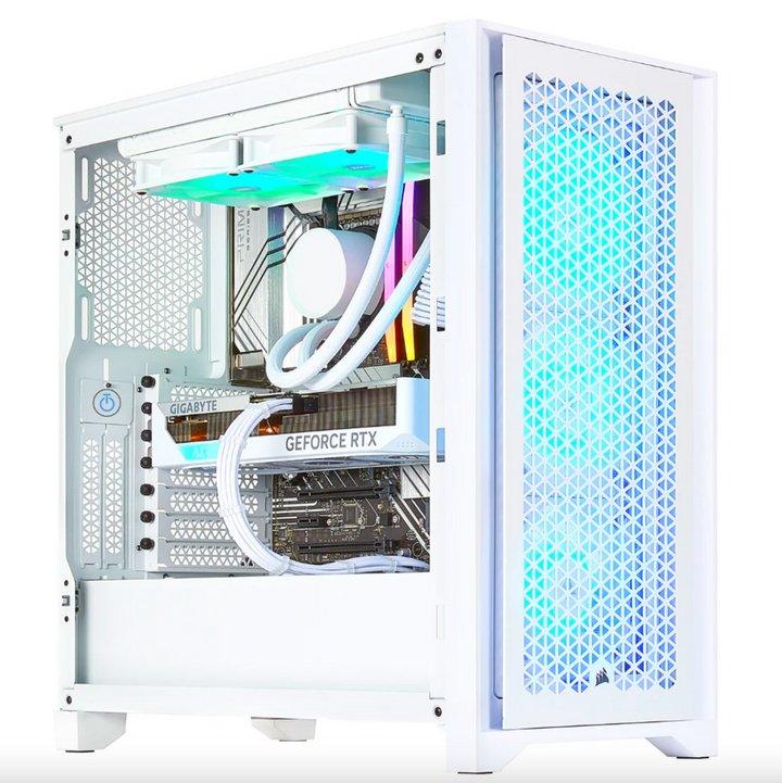 TECHNOID Snow White Gaming PC – Ryzen 9 7950X3D - GeForce RTX 4080 SUPER - 64GB DDR5 - 4TB SSD - Win 11 Pro - Technoid US